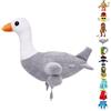 AUNGCSHE Italian Brainrot Personaggi, Ballerina Cappuccina Peluche, Cappuccino Assassino Peluche, Pupazzo Tung Tung Tung Sahur, Adatto a Bambini e Adulti, da Collezione (Bianco Grande Oca)