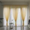 BOYOUTH - Tende in voile tinta unita, con tasca per finestra, per camera da letto, soggiorno, hotel, giallo dorato, 1 pannello, 100 x 200 cm