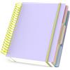 Yarotm Quaderno A5 Righe - 1PC Quaderni a Spirale - 16.3x20.5cm Taccuino Appunti A5-90g/m² Quaderno a Righe - 120 Fogli/240 Pagine Block Notes A5 - Viola Notebook Copertina Morbida e Spirale