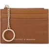 PORRASSO Porta Carte di Credito Portamonete Donna Portafoglio Portatile Astucci Portachiavi PU Pelle Porta Tessere Sottile Slim Porta Carte Credito Marrone