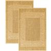 Superior Hotel & Spa - Set di 2 tappetini da bagno in cotone pettinato a lunga durata, resistenti e lavabili, confezione da 2, colore: oro, 55,9 x 88,9 cm ciascuno