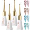 YDYSAA 4 Colori Set Di Smalti Gel Per Occhi Di Gatto Smalto Semipermanente Magnetico Glitter Cat Eye Gels Nail Polish Crystal Cat Eye Gel- Smaltos Per Unghie Adatto Per Principianti Salone Fai Da Te 10Ml