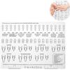 Vokowin Tappetino per addestramento unghie acrilico, tappetino in silicone per manicure per nail art, tappetino pieghevole e lavabile, tappetino da tavolo per pratica delle unghie, piastra di design