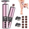 FIVAVA Pedicure Elettrico Professionale Piedi,Pedicure Elettrico con Display LCD, 9 Velocità Regolabile,Lima Piedi Rimuovi Calli Piedi,Pelle Morta (Oro Rosa)
