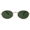 Laurinny Occhiali da sole Donna Uomo Retrò Ovale Metallo Vintage Classici Occhiali da sole Unisex