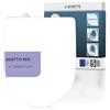 SCHÜTTE Sedile WC adatto per Geberit Icon, con abbassamento automatico, made in EU, coperchio rimovibile in termoindurente infrangibile, coperchio WC e occhiali fino a 250 kg, bianco