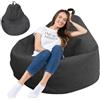 CEWROM Pouf Gigante a Forma di Goccia per Adulti - Solo Rivestimento Senza Imbottitura, Poltrona Sacco XL per Interni ed Esterni, Design Moderno per Soggiorno, Giardino, Gaming - Grigio