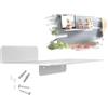 SOTECH Design mensola a muro HOVER-I 350 x 130 x 78 mm bianco, mensola sospesa a parete incl. set di fissaggio per bagno, cucina o soggiorno