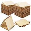 VORCOOL - Dischi di legno naturale, 50 pezzi, 5 x 5 cm, quadrati, in legno, per bricolage, dipingere, fai da te, sottobicchieri