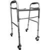 HEALTH Medical Fab Deambulatore pieghevole in allumino, con 4 ruote piroettanti da 9,4 cm