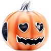 Rimgoris Braccialetti Da Donna In Argento Sterling 925 Con Ciondolo A Forma Di Testa Di Zucca, Ciondolo Per Bracciale Da Donna Halloween Con Zirconi