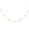 Made by Nami Collana Donna Argento 925 Oro con Pietre Colorate Girocollo Regolabile 40+5cm Ipoallergenica