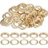 QUARKZMAN 40 Set di Occhielli con Rondelle 17mm Kit Occhielli in Metallo Ramato per Teloni per Tende in Tessuto, Cintura in Pelle, Borsa per Scarpe, Fai da Te, Oro