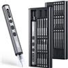 JOREST Mini Cacciavite Elettrico, 38 in 1 Set di Cacciaviti di Precisione，kit di Riparazione per iPhone, laptop, Droni, Console di Gioco, Fotocamere, Occhiali, Orologi, Giocattoli