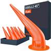 Presch Set Punte per Silicone 8 pz. 45° inclinati & scala integrata - Per tutte le pistola per silicone da 600 ml - Ugelli a punta chiusa - Flusso ridotto