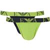 Emporio Armani Bold Monogram 2-Pack Thong Slip a Tanga, Blu, M Uomo