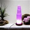 4All Selenite Crystal Rock - Lampada a LED con USB, realizzata a mano, multicolore, per energia spirituale e guarigione, meditazione, decorazione per la casa, idea regalo, base in legno minerale (30