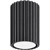 SOLLUX lighting Lampada Da Soffitto Faretto Da Soffitto In Alluminio 1 Paralume 6,5 x 6,5 x 10 cm Karbon Nero