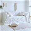 L'Emporio Casa Telo Copridivano Copriletto Tela Grossa Robusta Cotone in Panama 160X260-260x280-360x280 Misure Maxi Lenzuolo Copritutto Cotone Granfoulard Made Italy (Bianco, 160x280)