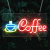 PORFOYO Insegna Al Neon a Forma Di Caffè a LED: Insegne Al Neon Del Caffè, Targa Al Neons Da Caffès, Alimentata Tramite USB Coffee Neons Sign per Caffès, Feste, Cartello
