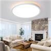FUPE Plafoniera LED dimmerabile - 24W 2700LM plafoniera - 5W luce notturna calda - Ø22CM Rotonda Lampadario LED Moderna Luce Soffitto Plafoniera piatta per camera da letto camera