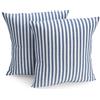 FILU Set di 2 federe per cuscino 40 x 40 cm (colore a scelta) a righe blu scuro/bianco - Fodera per cuscino, cuscino per divano, cuscino decorativo, 100% cotone, decorazione per qualsiasi stanza
