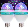 GBKDQQ 2 luci LED per feste E27 3W RGB LED palla discoteca rotante 360° lampadina LED discoteca decorazione matrimonio festa compleanno Natale