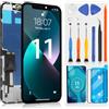 ARSSLY OLED Schermo per iPhone 11 LCD Schermo per iPhone 11 A2111, A2223, A2221 LCD Display Touch Screen Sostituzione Schermo Assembly con Riparazione Kit (Nero, 6.1)