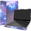 Alapmk Specialmente Progettato PU Custodia Protettiva in Pelle per 15.6 HP Pavilion x360 15 dqXXX Laptop(Not Fit:HP Envy X360 15 15-cnXXXX 15-cpXXXX 15-apXXX 15-arXXX 15-bqXXX),Galaxy