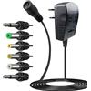 EXTRASTAR 24W Alimentatore Universale USB con 6 Spine CC per 3V-12V Elettronica Domestica -2000mA Max