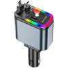 ToneRiso 5 in 1 Retrattile Caricabatterie Auto, Ricarica Rapido Caricabatterie