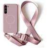 2NSPDRGNI Magnetica Cover con Collana Compatibile con Samsung Galaxy S22 Plus,Case con Laccio per Il Collo Custodia con Cordino,Rose Gold