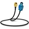 Bingfu Adattatore Autoradio GPS Cave Prolunga da Fakra Z Maschio a SMA Maschio 30 cm Filo Antenna Auto per Veicolare Android Navigazione GPS Radio FM AM Radio Satellitare Sirius XM