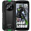 DOOGEE Fire 3 Pro Rugged Smartphone Android 15, 16GB+128GB/2TB Telefono Indistruttibile, 8350mAh Cellulare Antiurto, 5.5 Display, 16MP+8MP, Dual SIM 4G/NFC/OTG/FACE ID/GPS/Widevine L1/3.5mm Jack