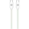 Celly, Cavo USB-C a USB-C, Realizzato in Tessuto Intrecciato di Colore Verde, Ricarica Rapida fino a 60W, Compatibile con Caricabatterie e Altri Dispositivi, Lunghezza di 1,5 Metri