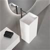 neoro n40 lavabo freestanding da pavimento squadrato, BN0573WM, n40 bianco opaco [Lavabi > Lavabi a Pavimento]