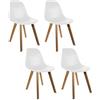 HOME DECO FACTORY The hd3074 Sedia Cover scandinavo PP legno bianco 46, 2 x 52 x 86, 4 cm