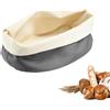 Westmark Borsa per il Pane Ovale - Cestino per il Pane in Tessuto per Pane, Panini, Dolci e Frutta - Portapane Moderno in Cotone - Antracite/Beige, 25 x 18 cm