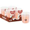 Bolsius - Set di 4 Candele Profumate - Pesca - 9,7 x 8,5 cm - Durata di Combustione: 45 ore - Con Estratti Naturali - Cera Vegetale Naturale - Senza Olio di Palma
