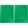 Exacompta 8823E Portalistini Opak in polipropilene opaco con buste interne lisce ad alta trasparenza, 20 buste e 40 facciate. Formato A4 Colore della copertina Verde chiaro (Confezione da 2)