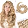 SEGO Pro Extension Biadesive Capelli Veri 20pz 55cm #12/613 Marrone Oro/Biondo Chiarissimo Capelli Umani Remy Extension Capelli Veri Biadesivo Tape in Human Hair Extension (30g)