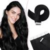 SEGO Pro Extension Biadesive Capelli Veri 20pz 30cm #1 Jet Nero Capelli Umani Remy Extension Capelli Veri Biadesivo Tape in Human Hair Extension (20g)