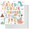 decalsweet Tappeto Gioco Bambini 127×127cm Rimovibile, Addensato 2cm Tappeto Gioco Neonato, Antiscivolo Pieghevole Tappeto Cameretta Bambina Bambino, Tappeto Tummy Time Neonati (Dinosauri Alfabetici)