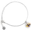 Gioielli Botanici Bracciale Millefiori - Acciaio Inox - Regolabile - Ampolla in Vetro con Fiori Naturali