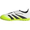 adidas Predator Club Hook And Loop Turf Football Boots Kids, Scarpe da Calcio Unisex-Bambini, Ftwr White/Core Black/Lucid Lemon, 33 1/2 EU