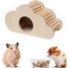 Norhogo Accessori per criceti, casetta in legno, giocattoli, accessori per cincillà, ratti, scoiattoli, piccoli e dorati, a forma di nuvola