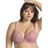 Smart & Sexy Signature Lace Push Up Bra Seeking Effortless Style And Comfort Reggiseno, Foxglove, 2A Donna