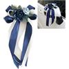 ThaiRoot 4 fiocchi per auto, fiori di seta, decorazione per auto, decorazione con rose, fiocco, per auto, specchietto retrovisore, per matrimonio, sedia, fiore, con ventose, nastri per auto di nozze, blu scuro