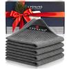 KYONANO Barista Accessori, set di 4 panni da pulizia, 30 x 30 cm, estremamente assorbenti per piante a vapore e macchina portafiltro