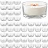 JMIATRY 48 Pezzi Mini Portacandele 47x43x26mm, Porta Candele in Vetro, Portacandele Vetro per Decorazioni Casa Catering Matrimoni